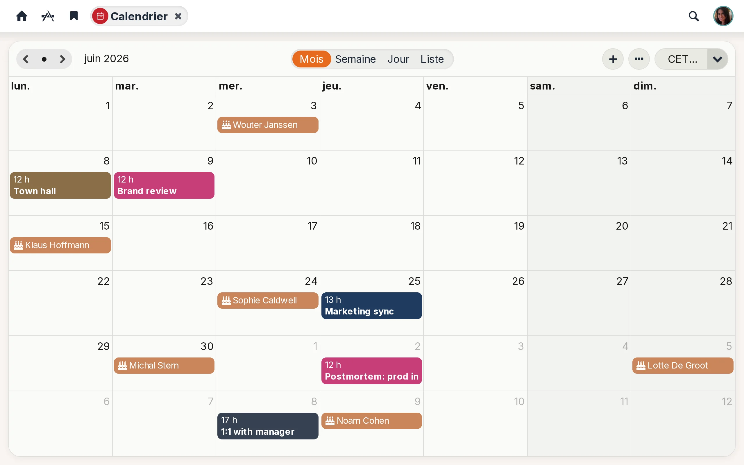 Calendrier