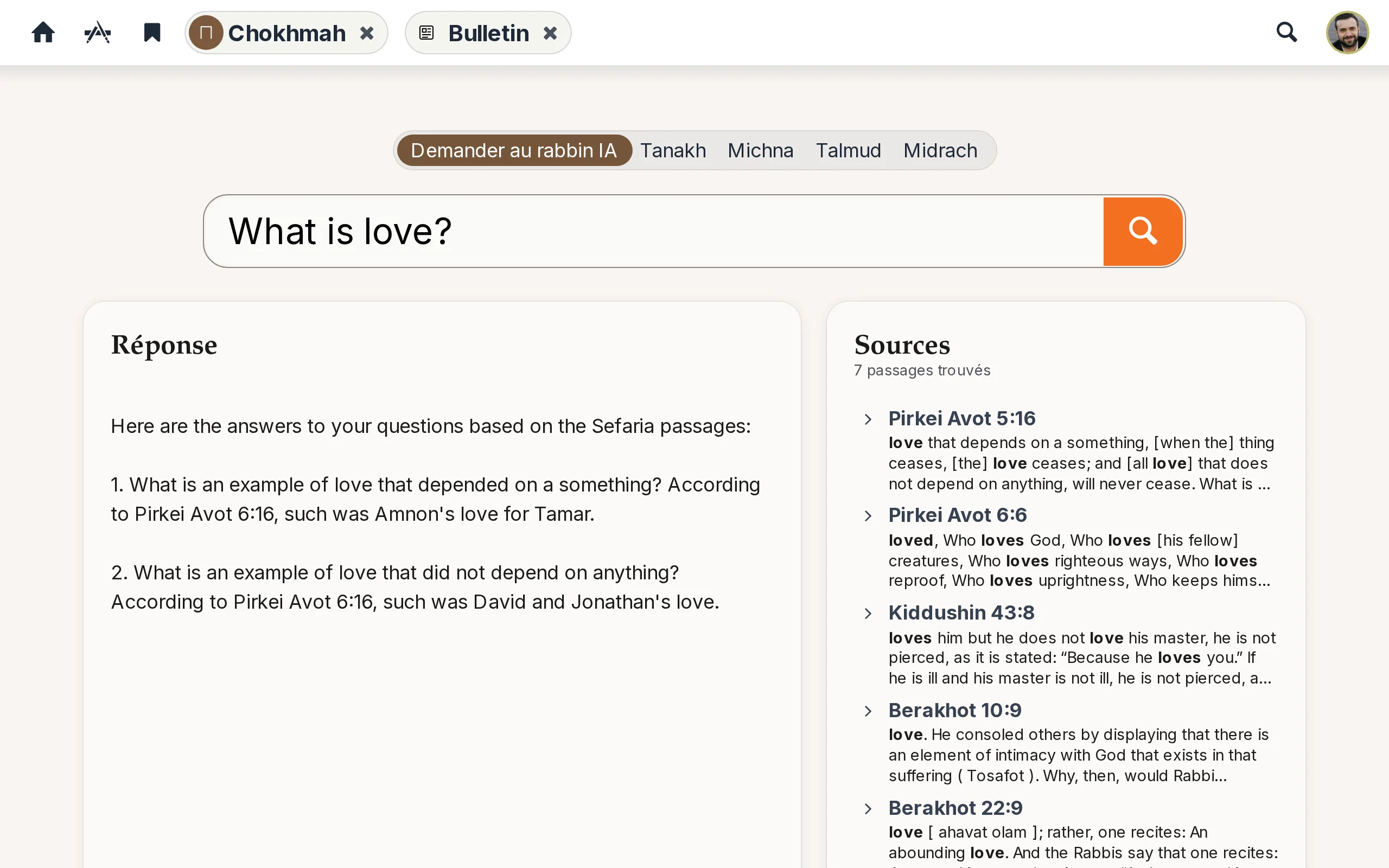 Recherche dans la bibliothèque Chokhmah