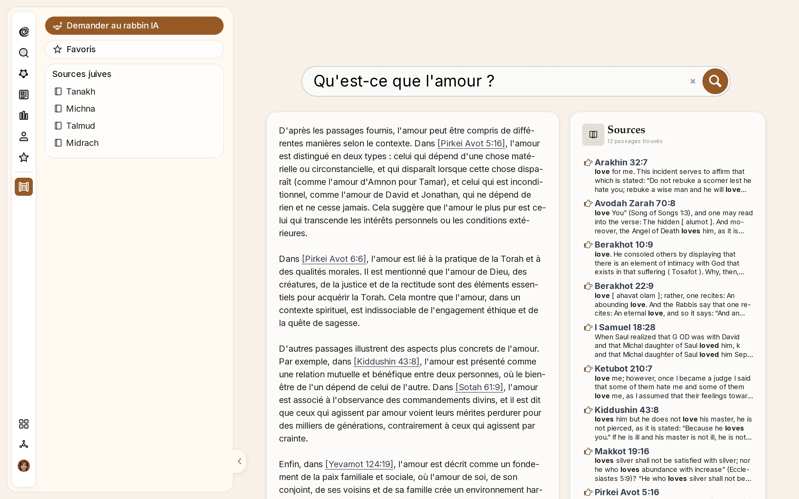 Une question posée à la bibliothèque Chokhmah, avec la réponse et ses sources