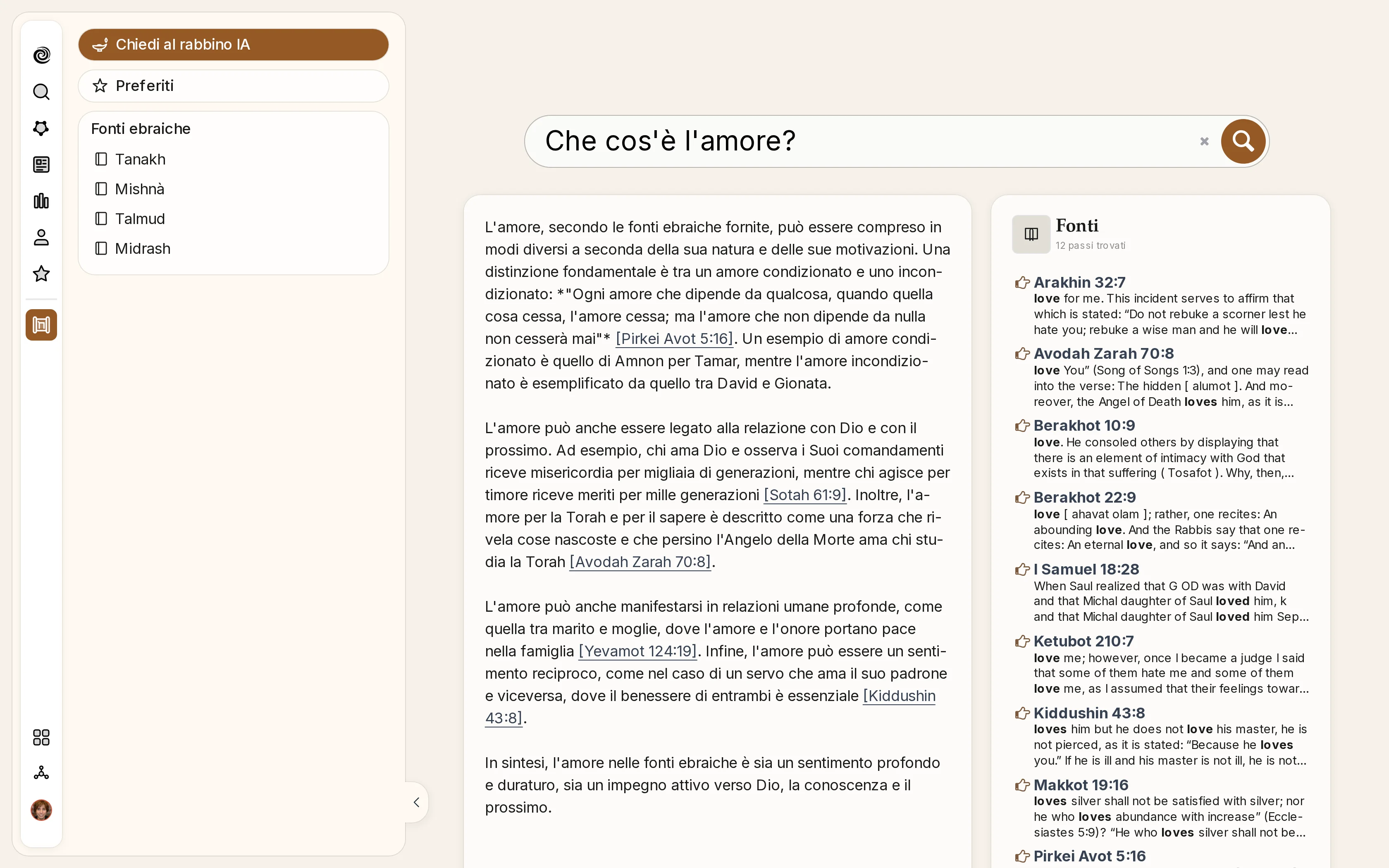Una domanda alla biblioteca Chokhmah, con la risposta e le sue fonti