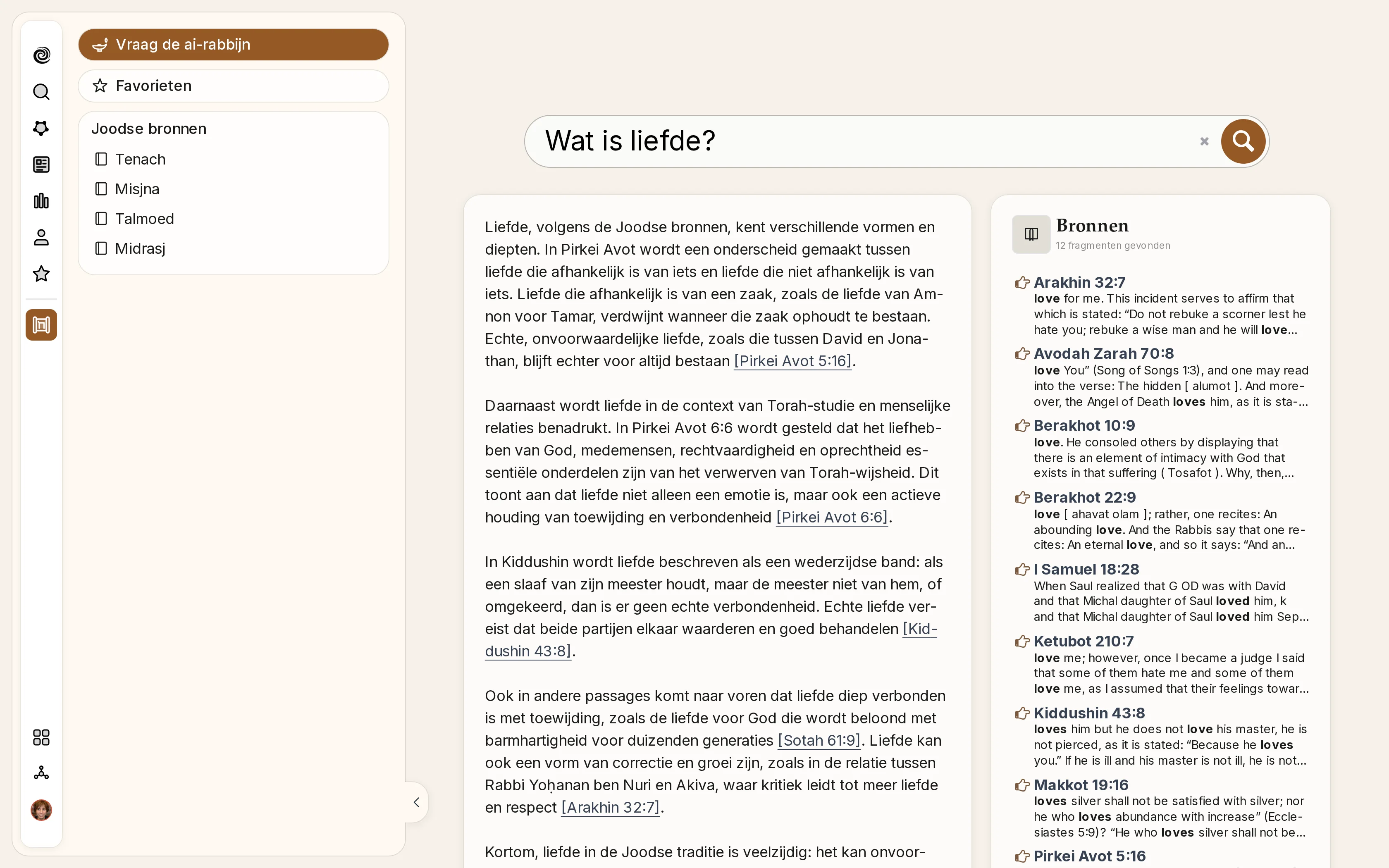 Een vraag aan de Chokhmah-bibliotheek, met het antwoord en de bronnen