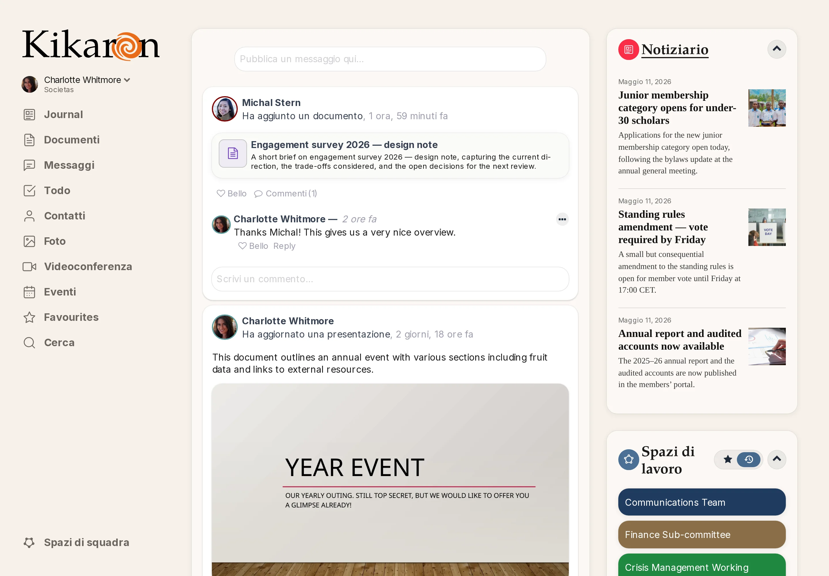 Dashboard di Kikaron