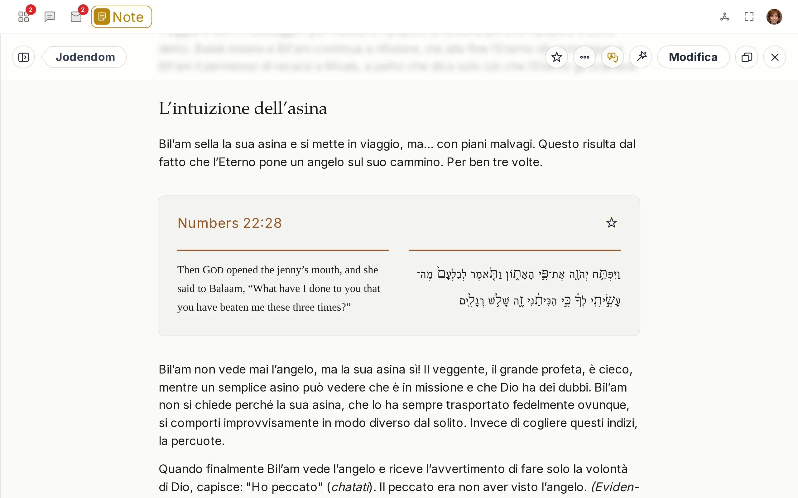 Una derashà finita, con i passi nel testo