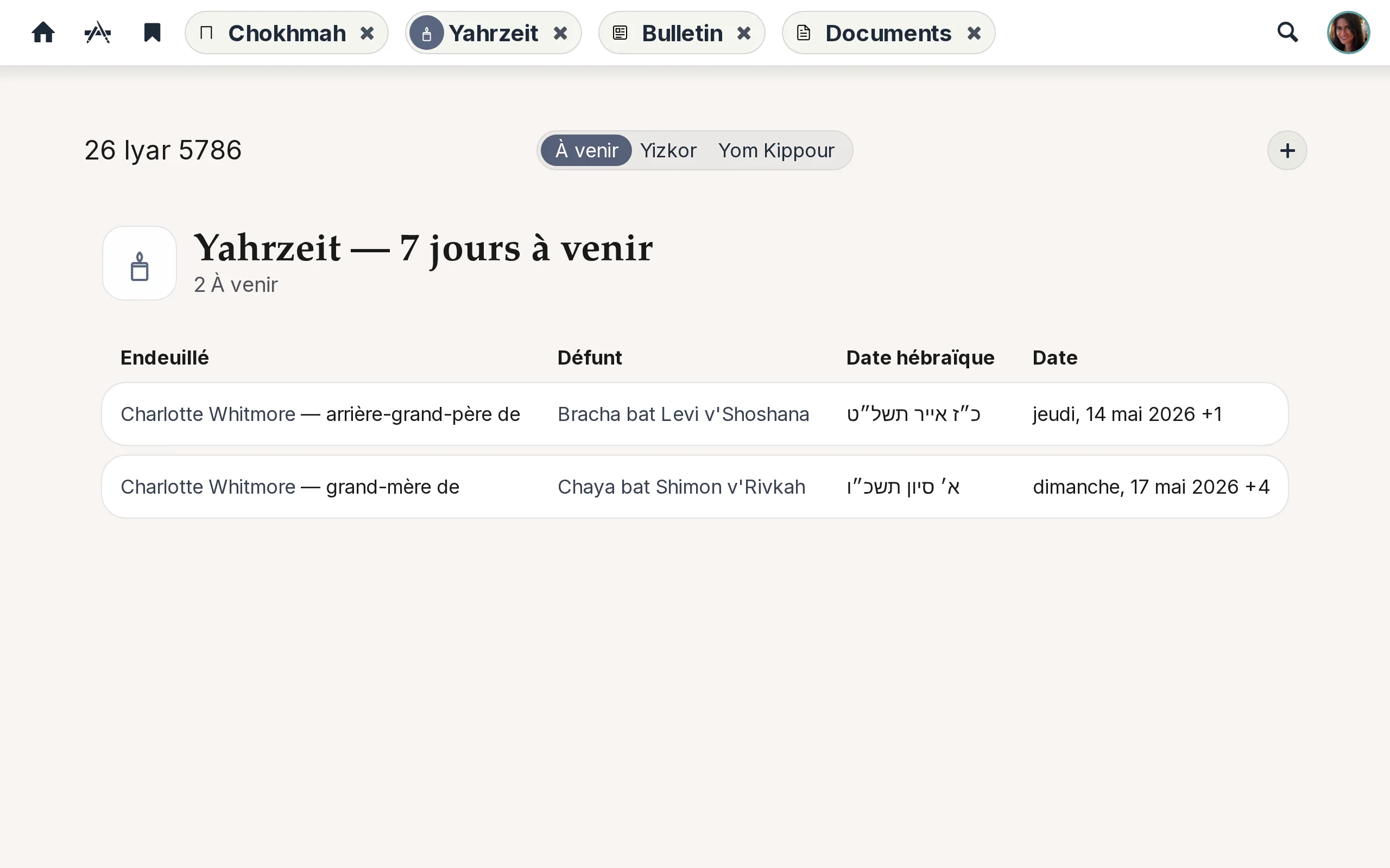 De Yahrzeit-app